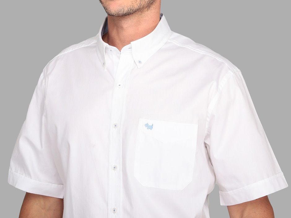 Camisa casual de algodón manga corta para hombre 4