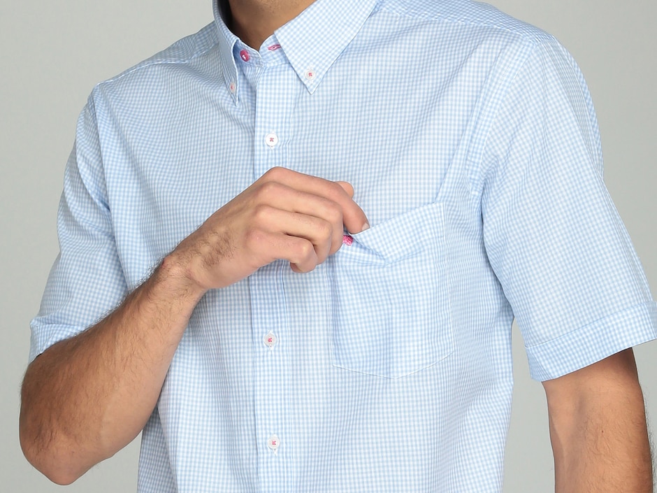 Camisa casual de algodón manga corta para hombre 4