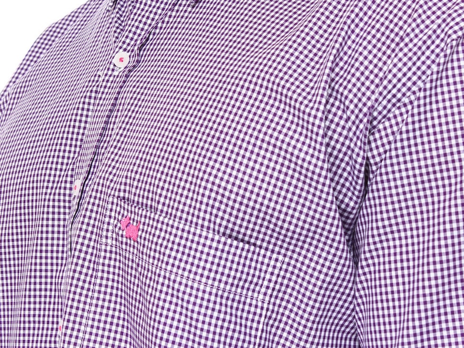 Camisa casual Ferrioni de algodón manga corta para hombre