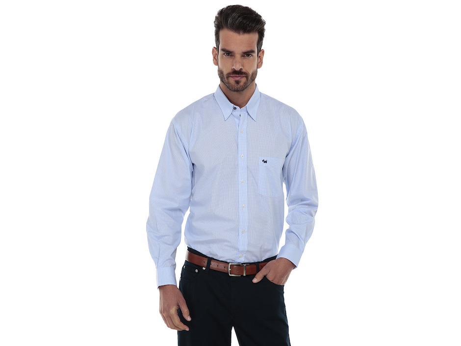 Camisa casual de algodón manga larga para hombre Camisa casual de algodón manga larga para hombre