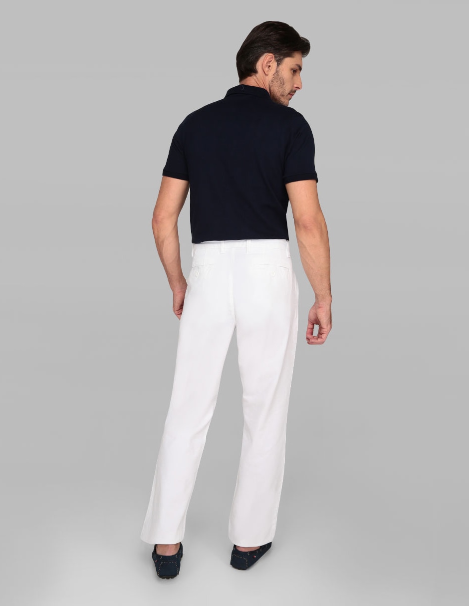 Pantalón casual recto de algodón para hombre 2