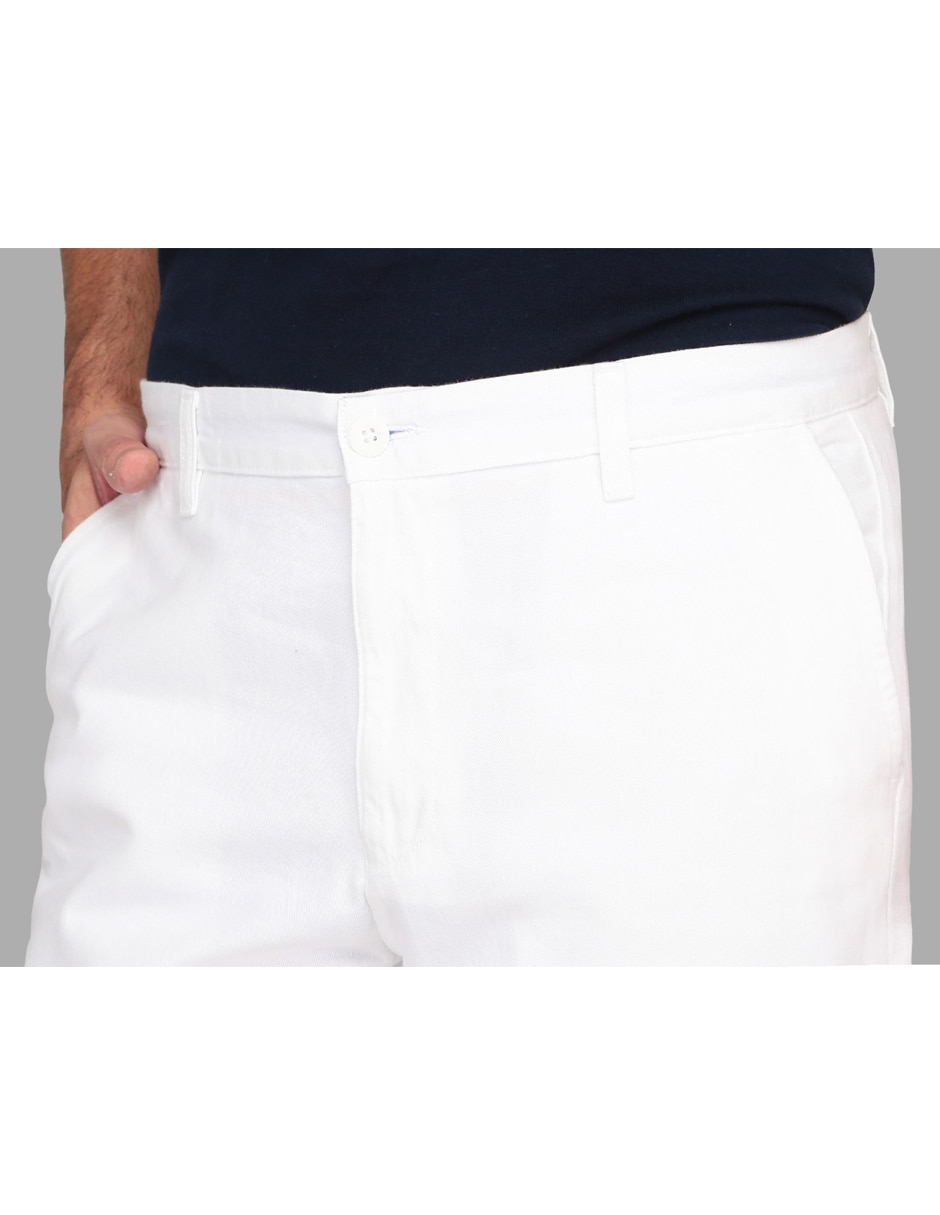 Pantalón casual recto de algodón para hombre 4