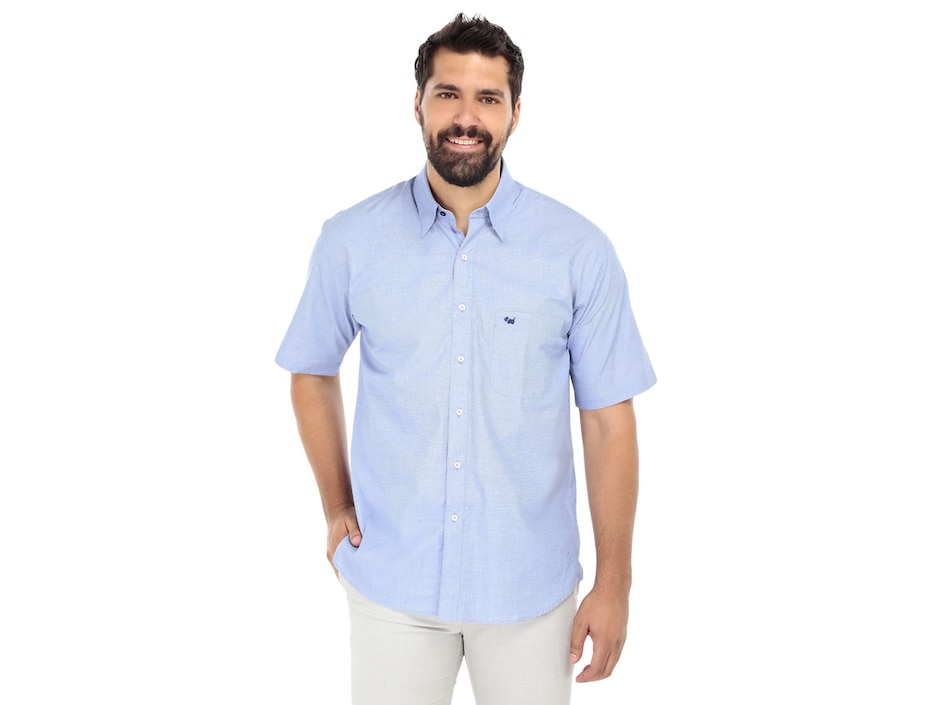 Camisa casual de algodón manga corta para hombre Camisa casual de algodón manga corta para hombre