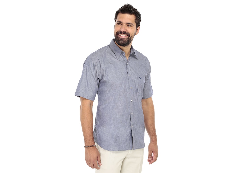 Camisa casual de algodón manga corta para hombre 2