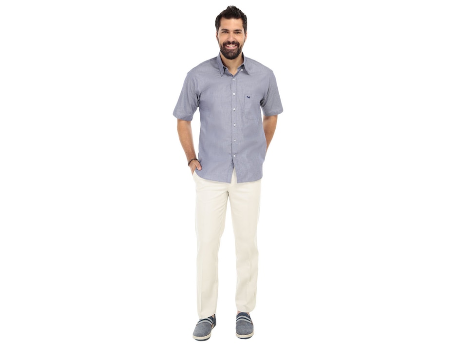 Camisa casual de algodón manga corta para hombre 5