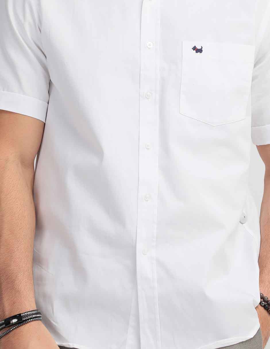 Camisa casual de algodón manga corta para hombre 4