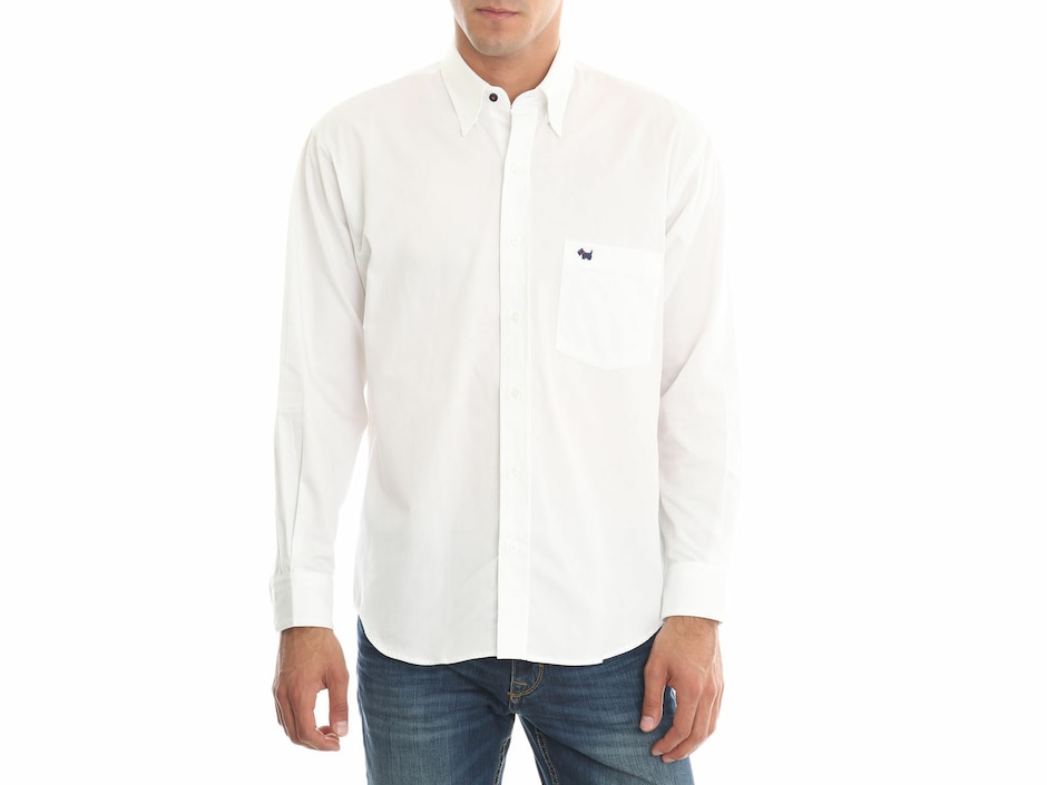 Camisa casual de algodón manga larga para hombre