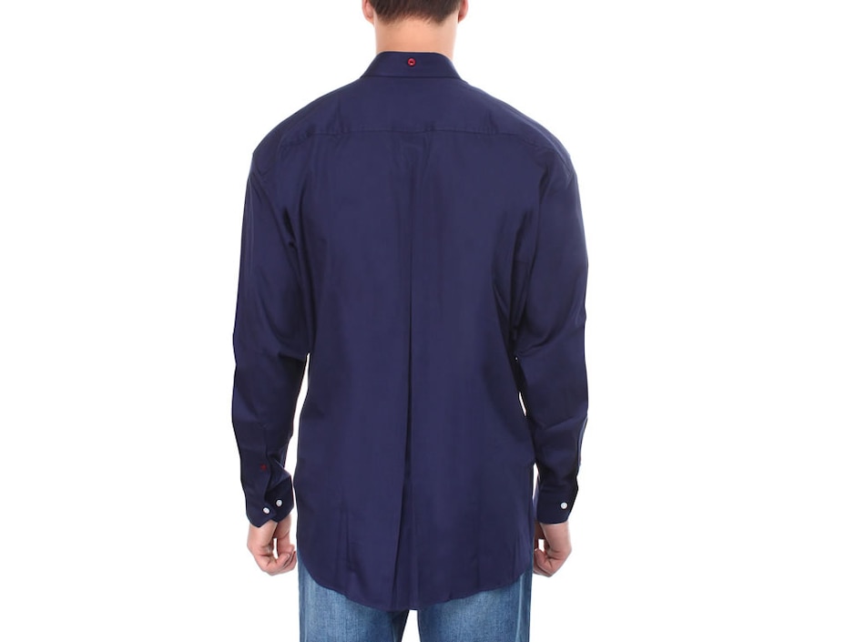 Camisa casual Ferrioni de algodón manga larga para hombre