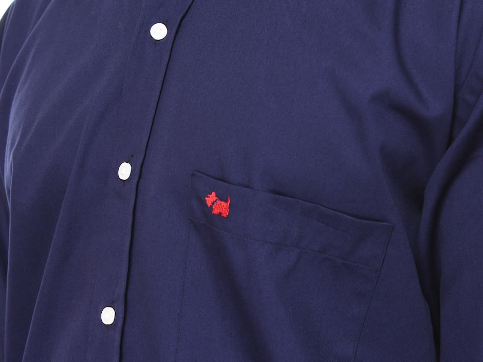 Camisa casual Ferrioni de algodón manga larga para hombre