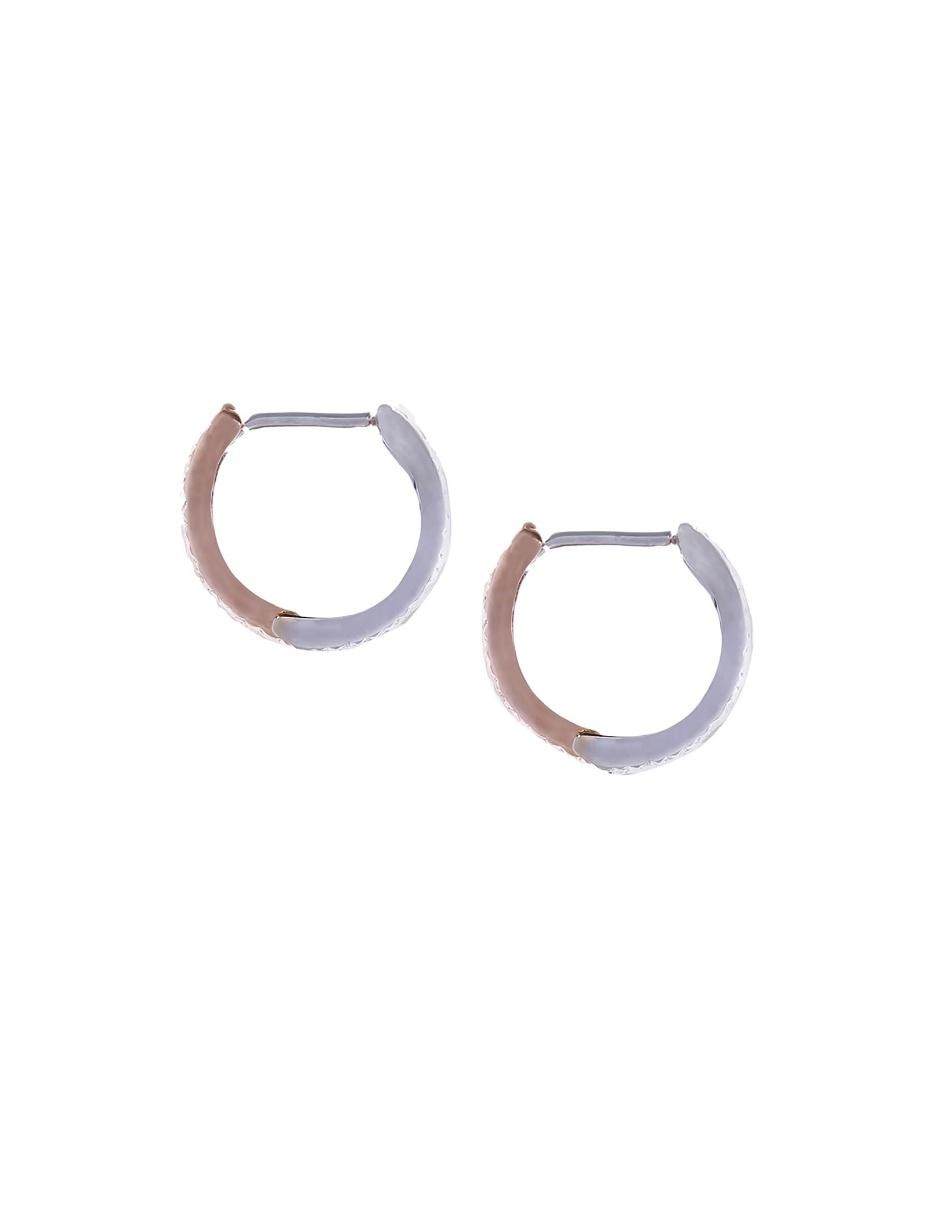 Aretes de oro rosa 14 K con acabado brillante