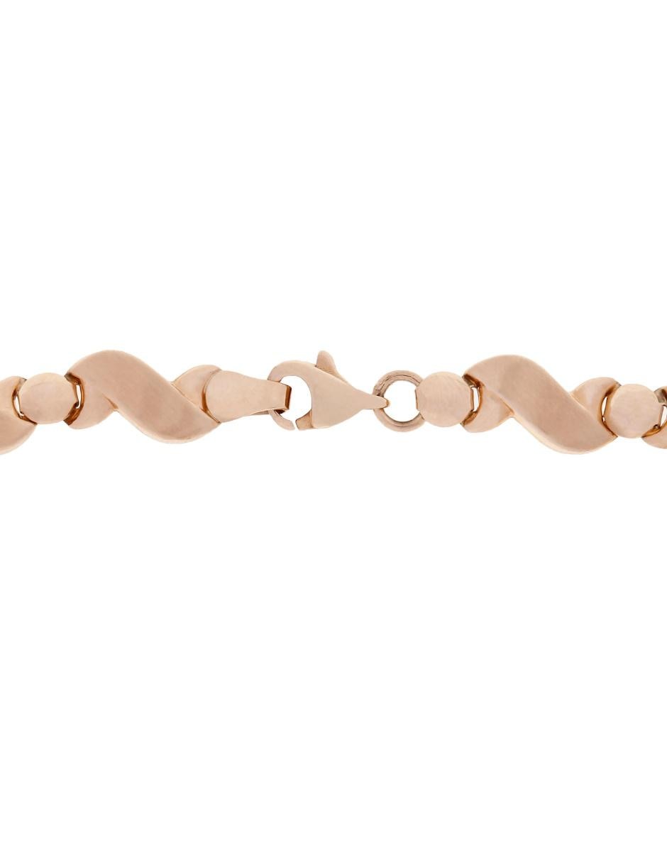Pulsera de oro rosa 14 K con acabado esmaltado Pulsera de oro rosa 14 K con acabado esmaltado