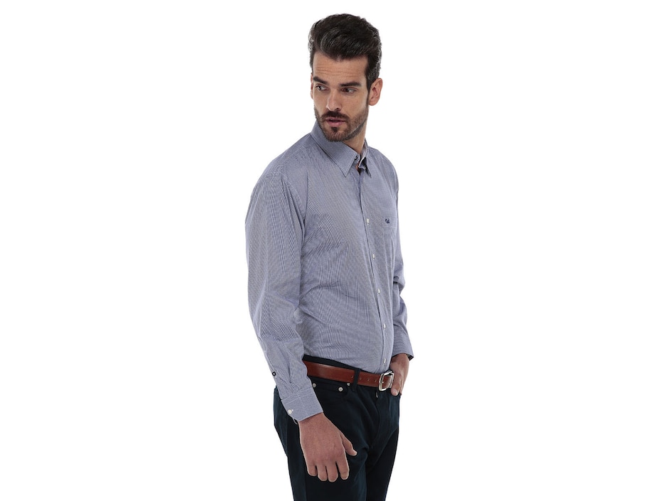 Camisa casual de algodón manga larga para hombre 4