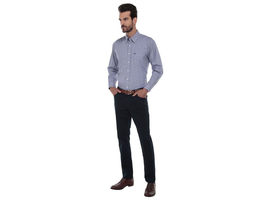 Camisa casual de algodón manga larga para hombre 3