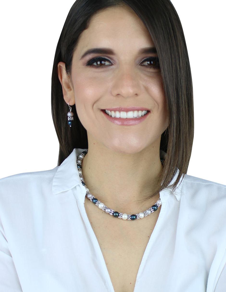 Aretes y collar perla 4