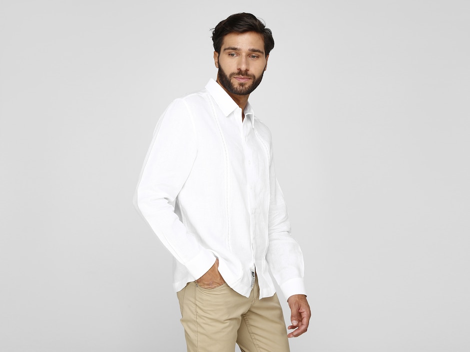 Guayabera manga larga para hombre