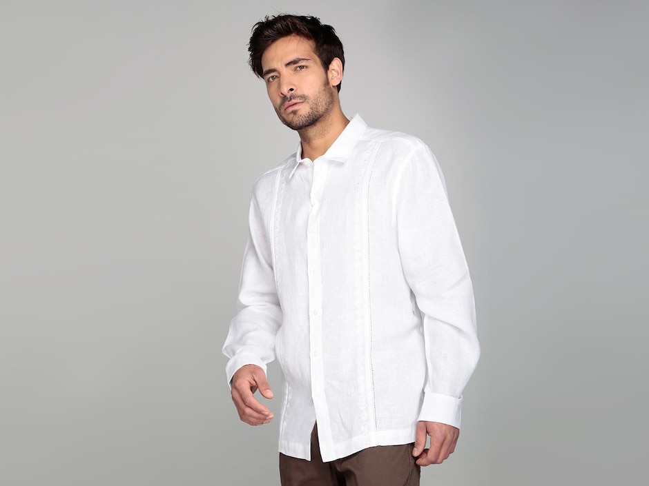 Camisa de vestir manga larga para hombre