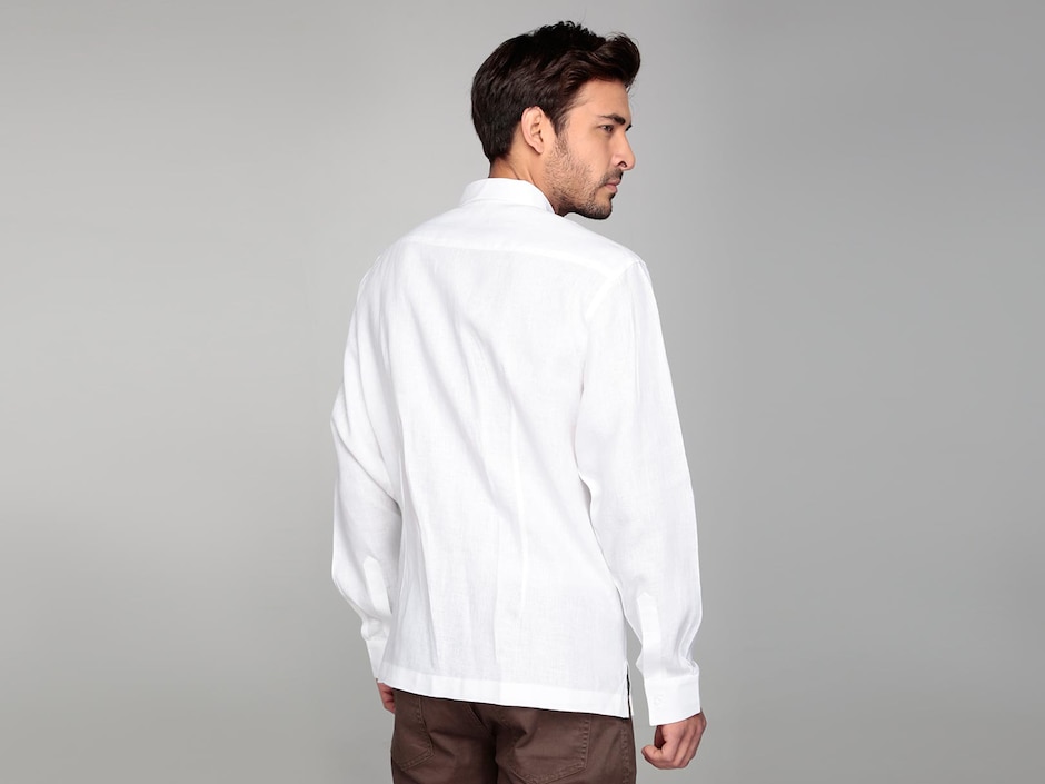 Camisa De Vestir Ábito De Manga Larga Para Hombre