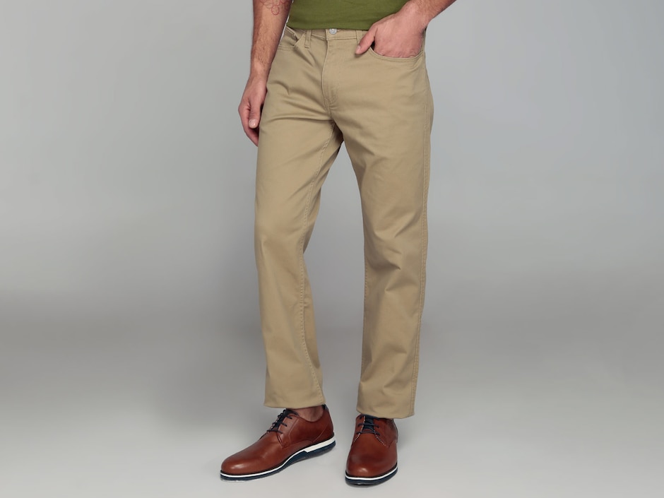 Pantalón casual recto de algodón para hombre
