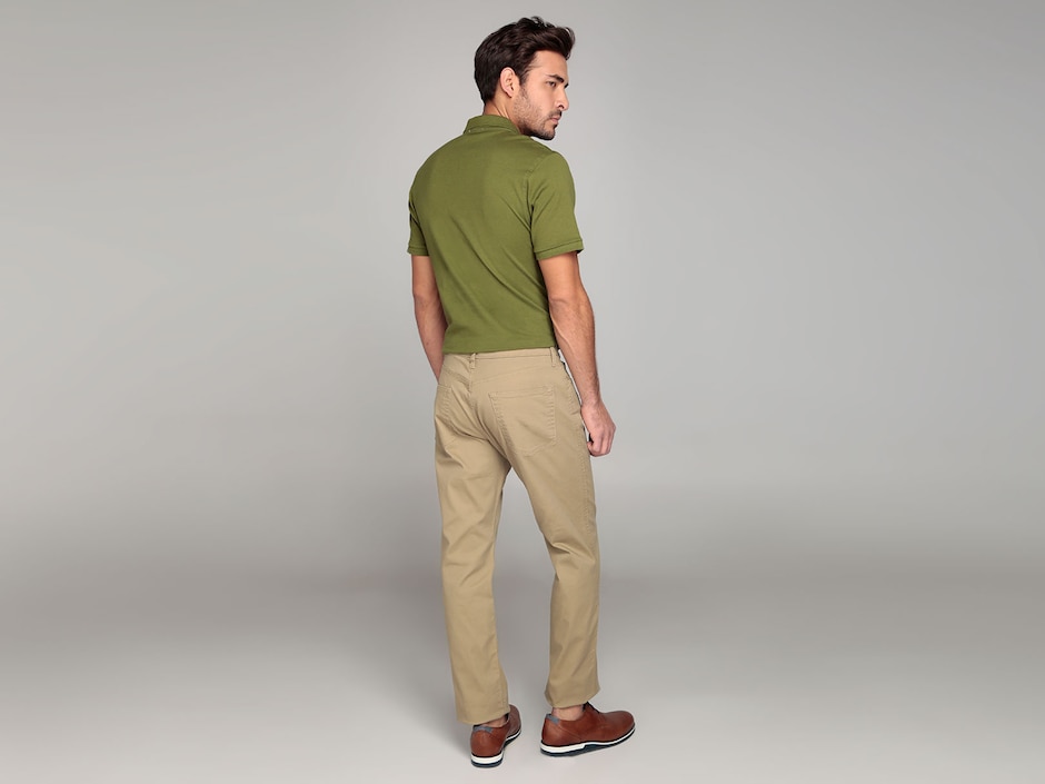 Pantalón casual recto de algodón para hombre 2