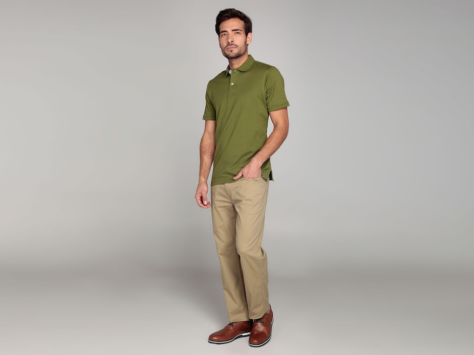 Pantalón casual recto de algodón para hombre 3