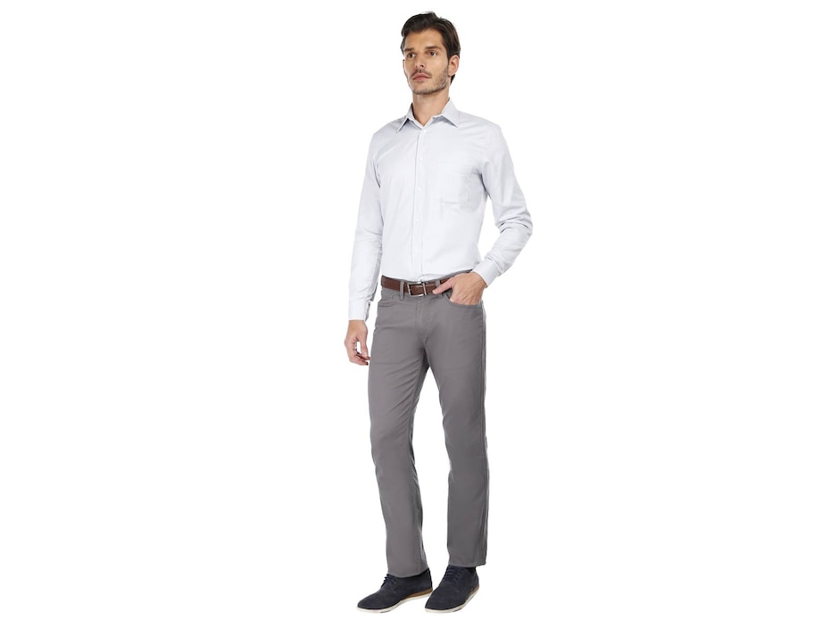Pantalón casual recto de algodón para hombre 3