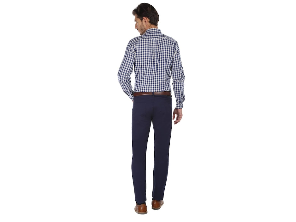 Pantalón casual chino recto de algodón para hombre 2