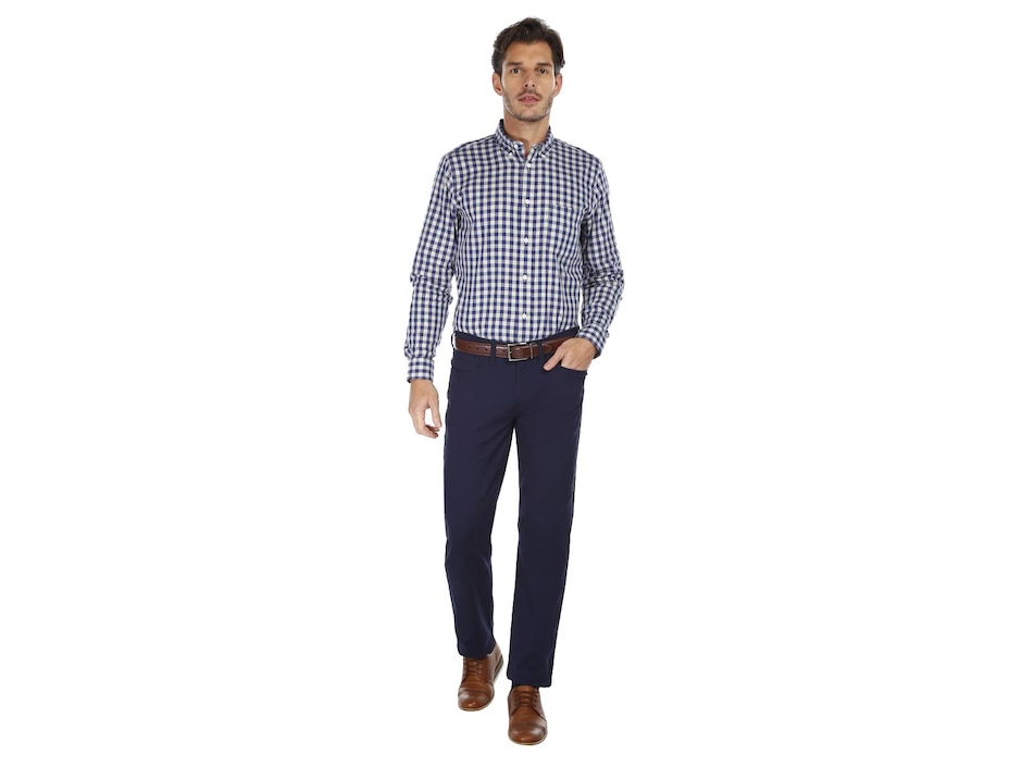 Pantalón casual chino recto de algodón para hombre 3