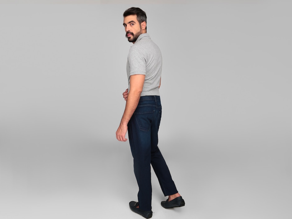 Jeans slim lavado obscuro para hombre 2