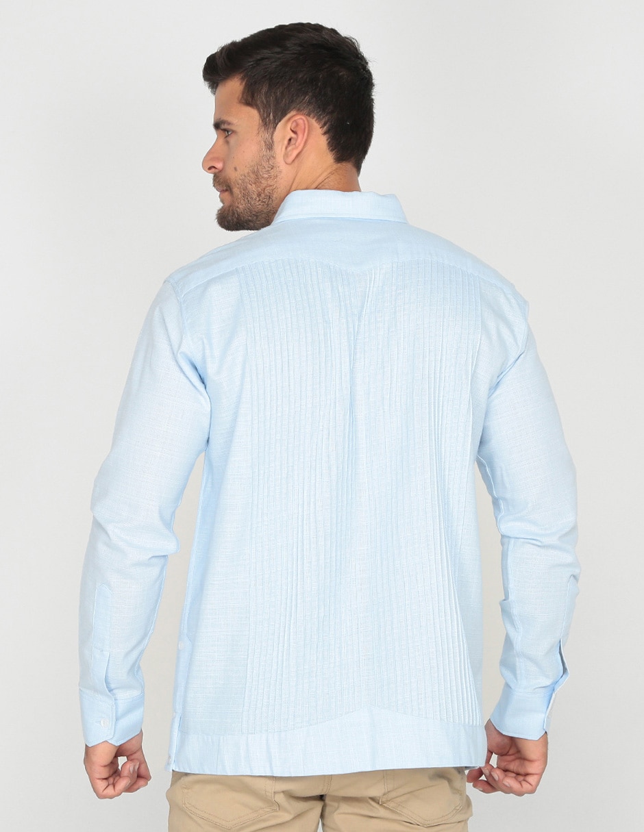 Guayabera manga larga para hombre 2