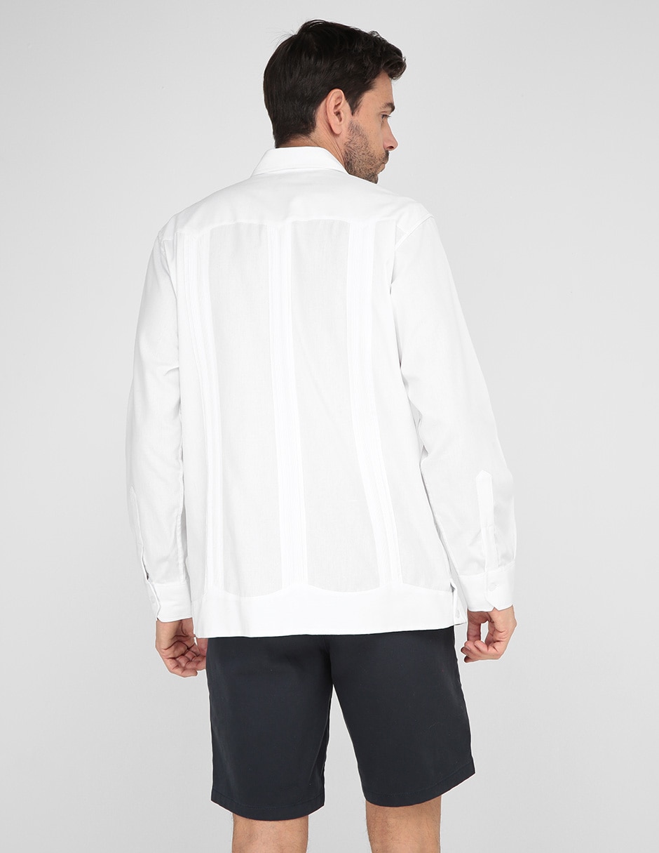 Guayabera manga larga Regent Street para hombre