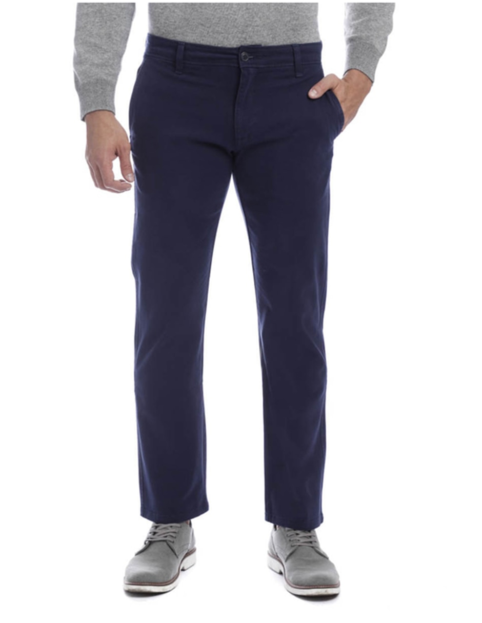 Pantalón casual recto de algodón para hombre
