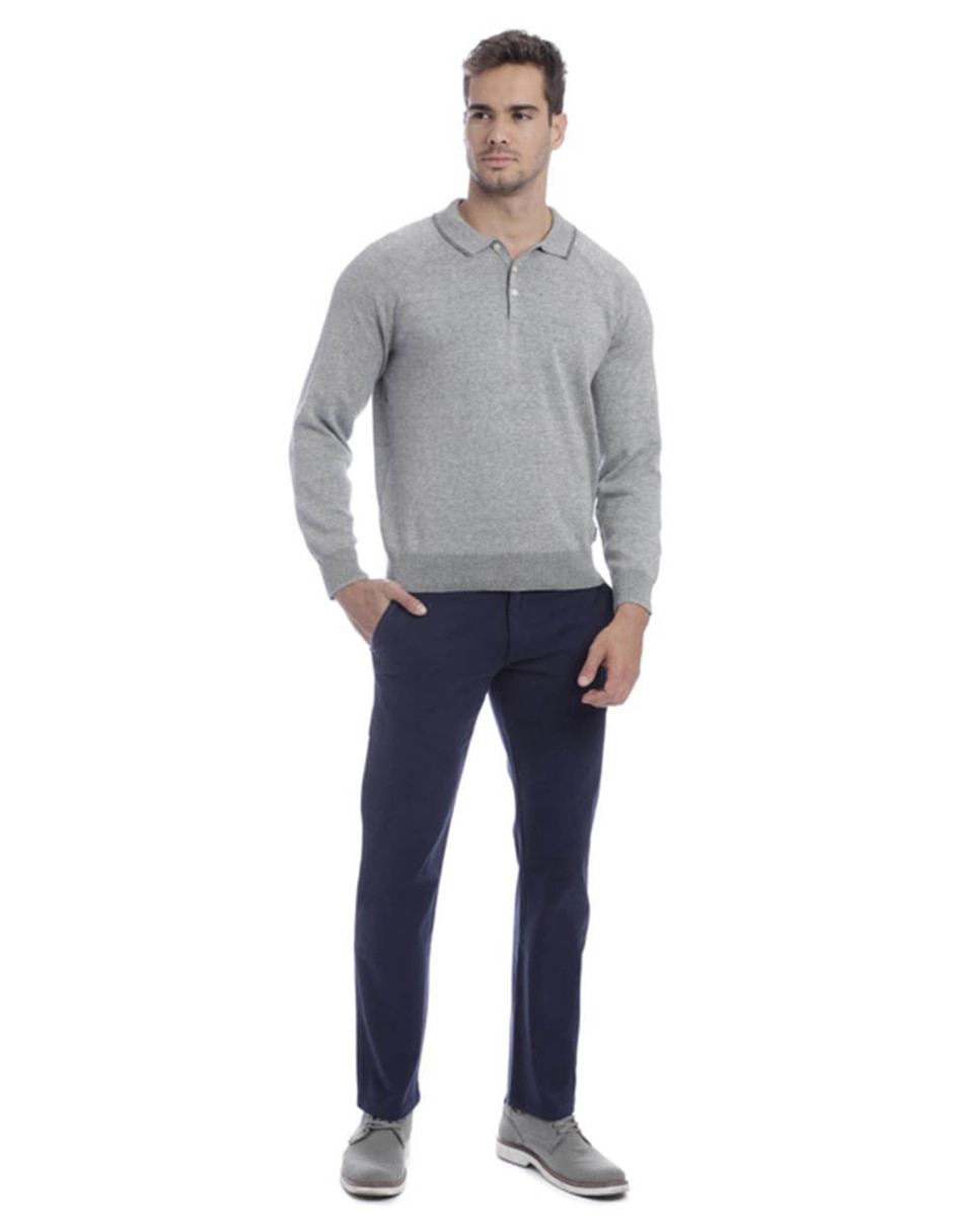 Pantalón casual recto de algodón para hombre 4