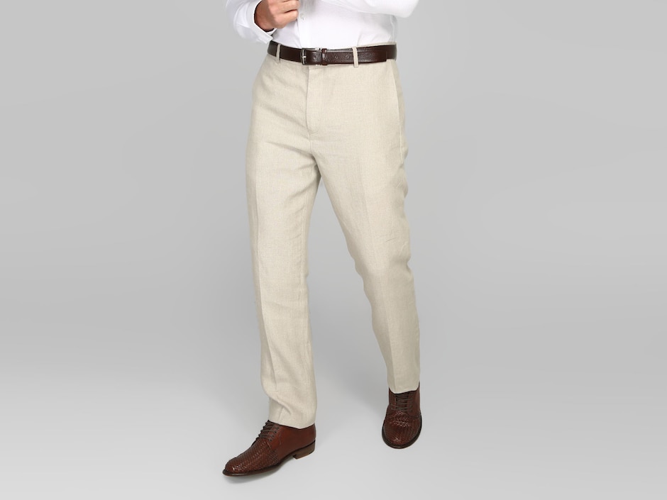 Pantalón Casual Slim De Lino Para Hombre