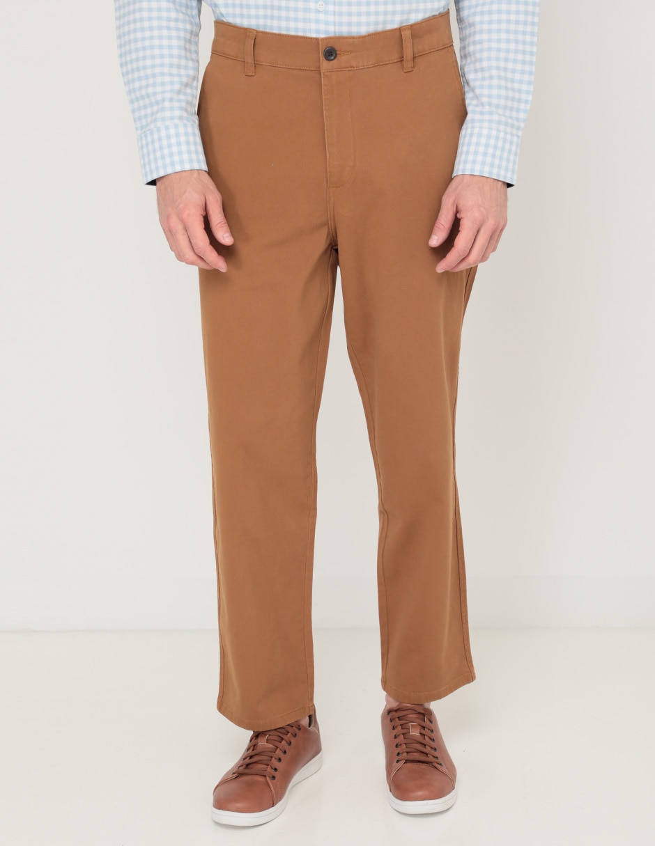Pantalón straight de algodón para hombre