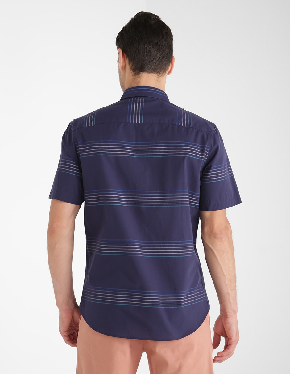 Camisa casual Regent Street de algodón manga corta para hombre