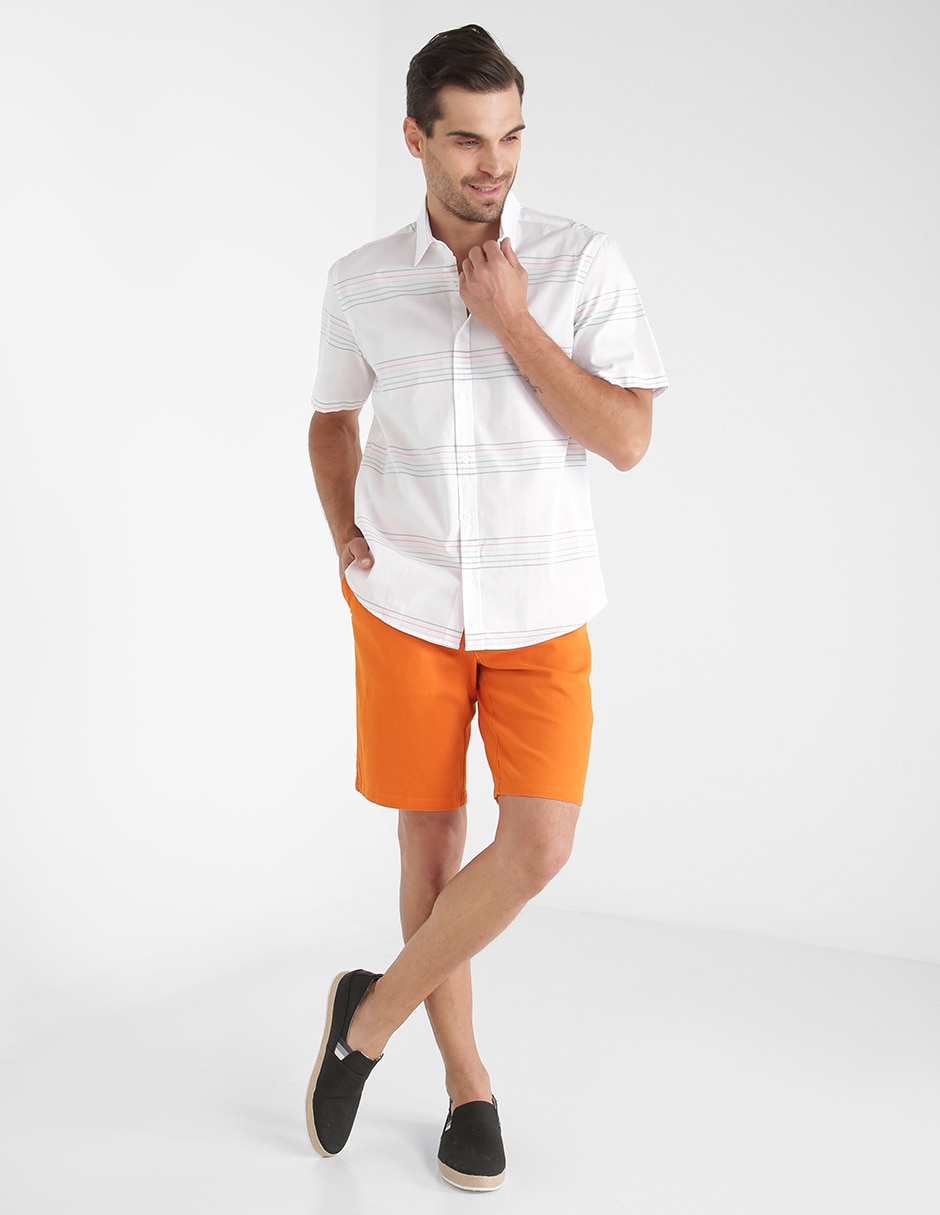 Camisa casual Regent Street de algodón manga corta para hombre 6