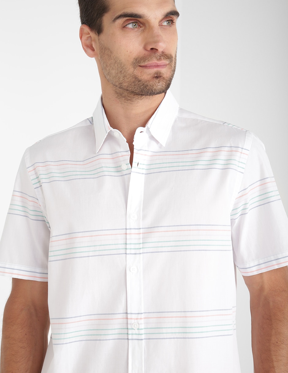 Camisa casual Regent Street de algodón manga corta para hombre 7