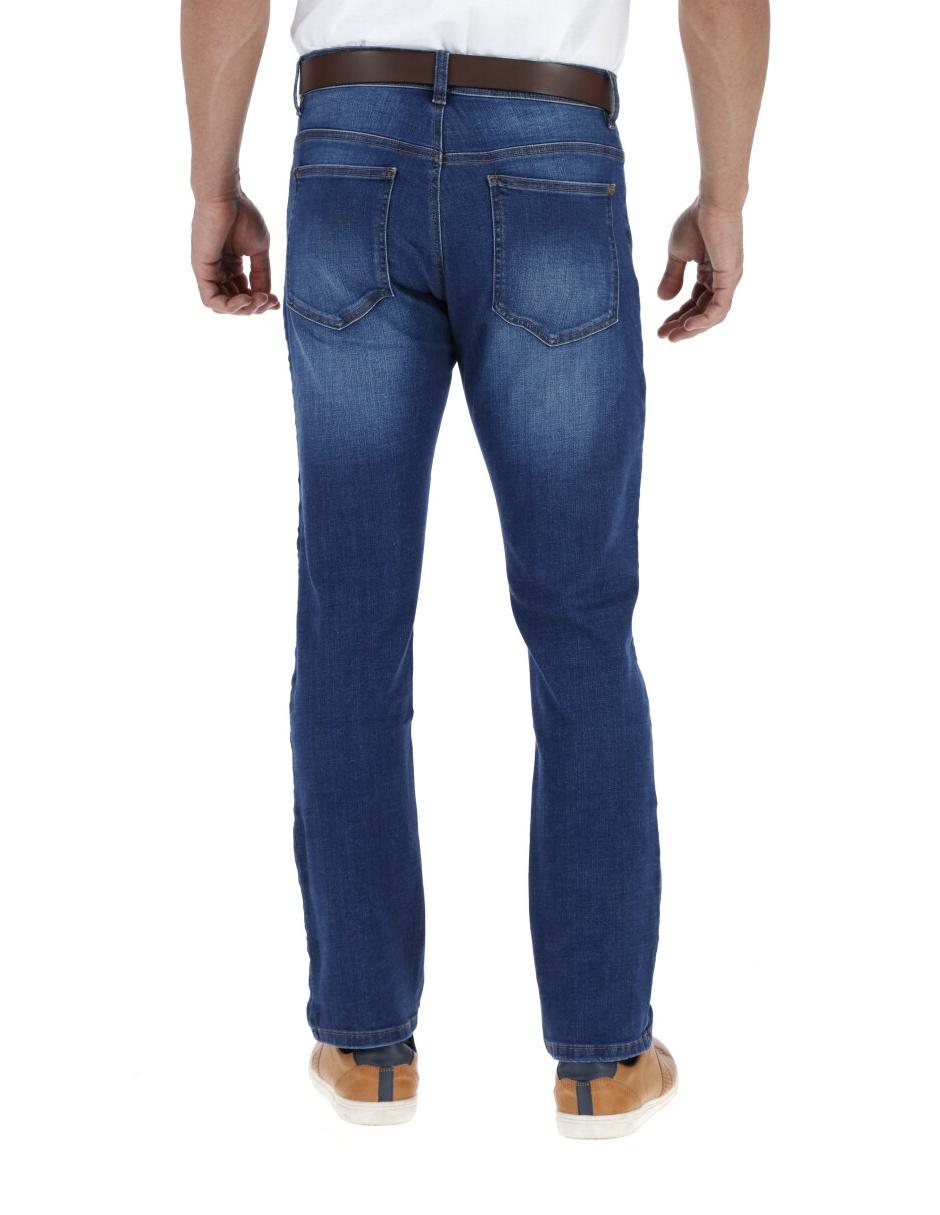 Jeans straight deslavado para hombre 4