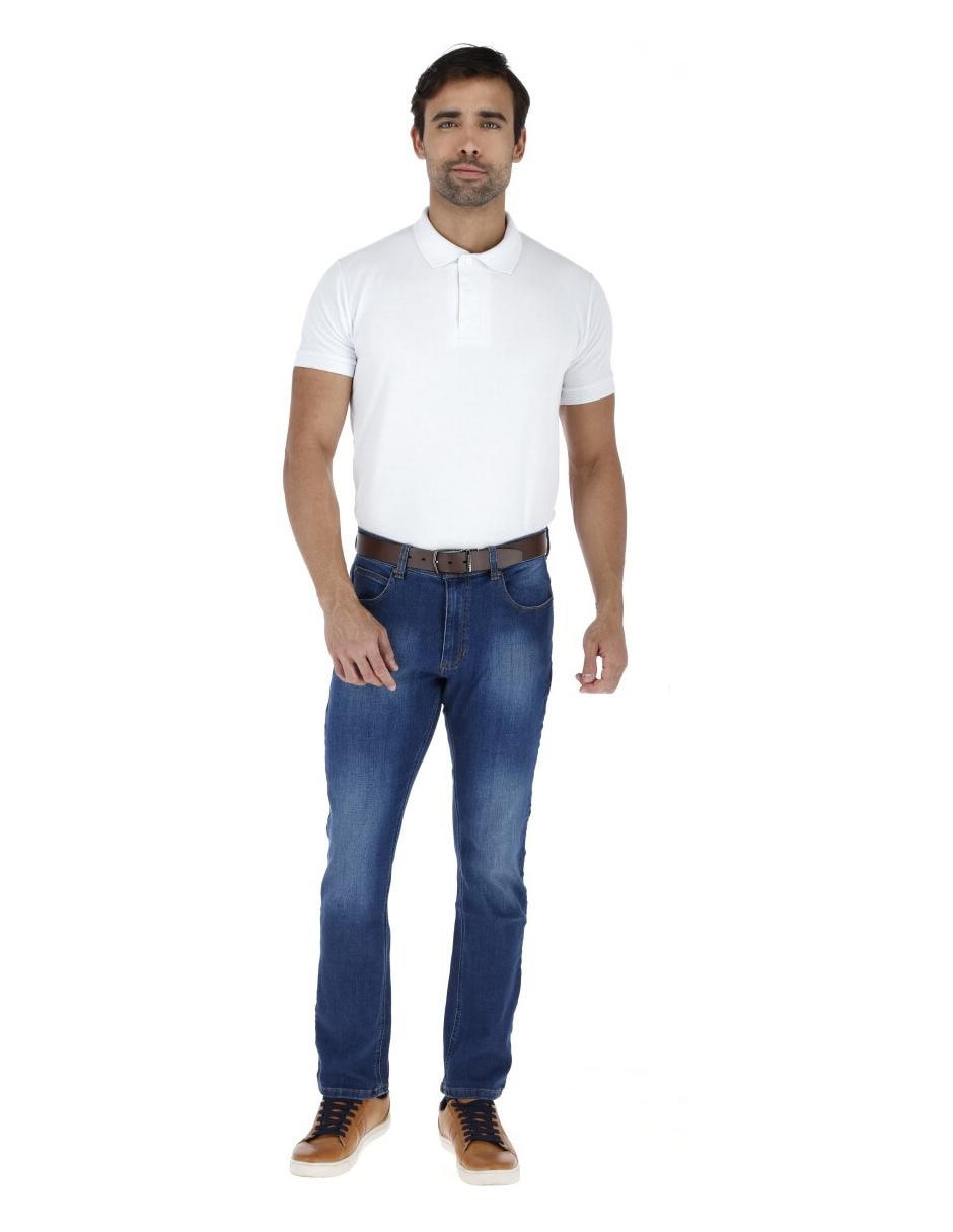 Jeans straight deslavado para hombre 5