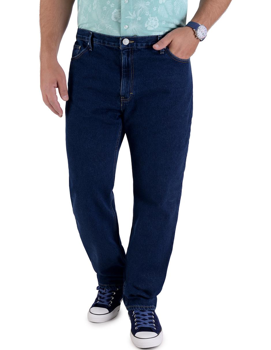 Jeans straight lavado obscuro para hombre