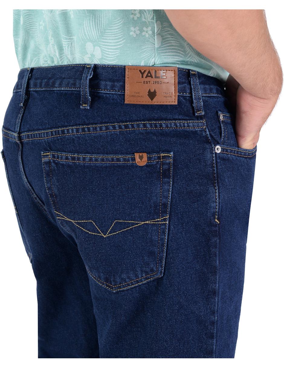 Jeans straight lavado obscuro para hombre