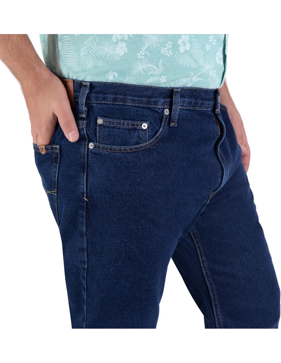 Jeans straight lavado obscuro para hombre