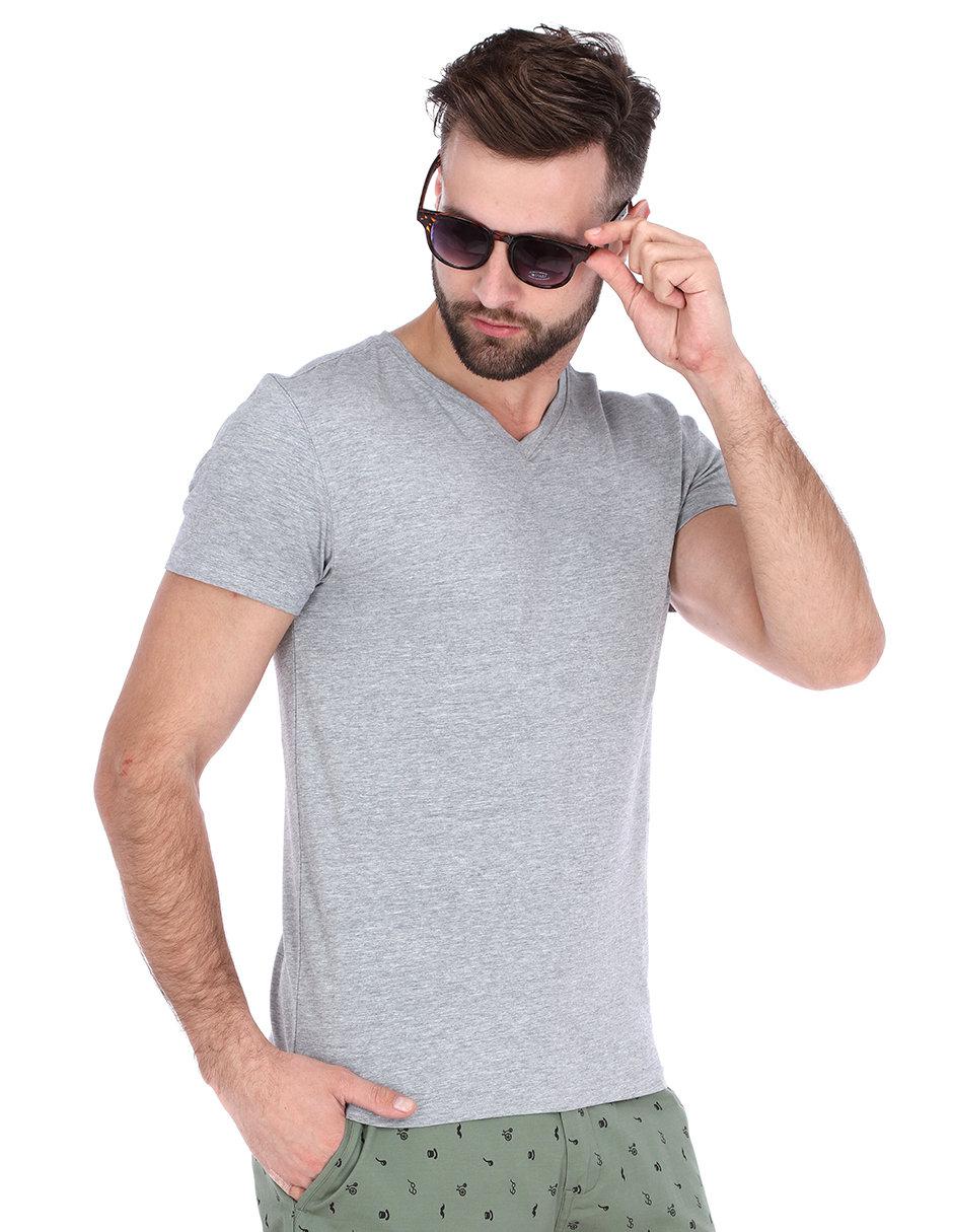Playera cuello V para hombre