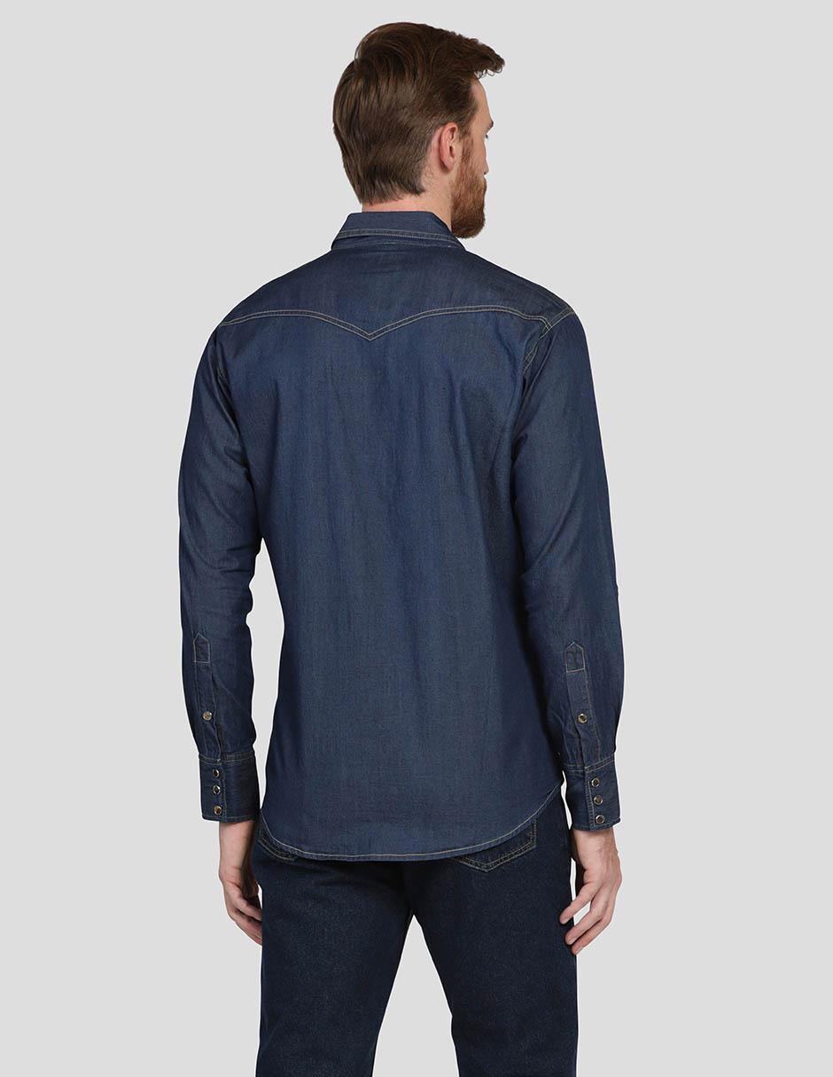 Camisa casual manga larga para hombre 5