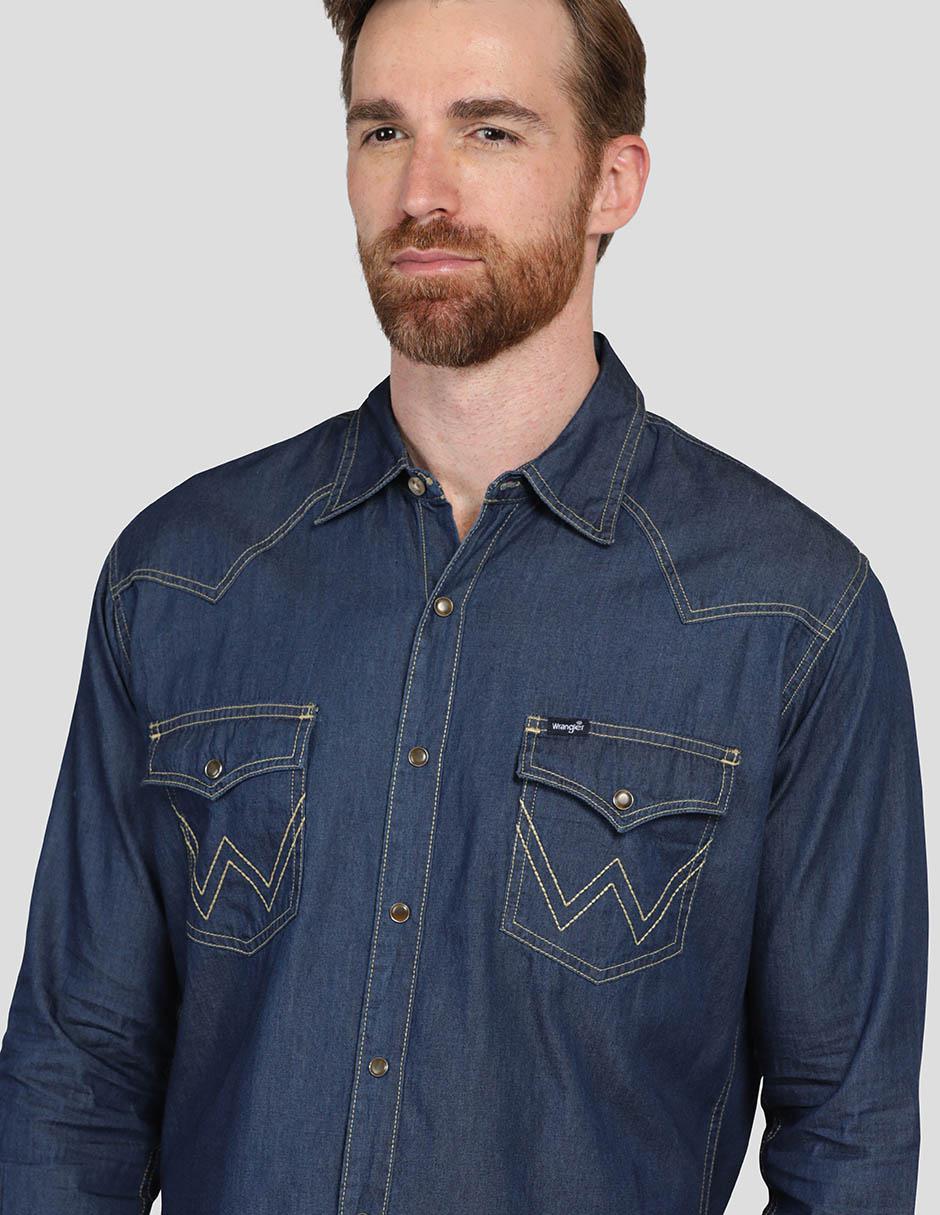 Camisa casual manga larga para hombre 3