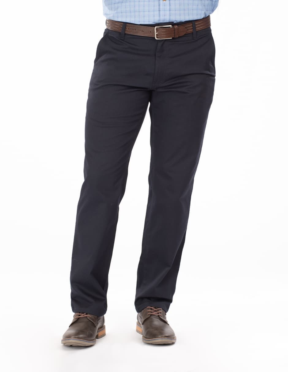 Pantalón chino recto de algodón para hombre Pantalón chino recto de algodón para hombre