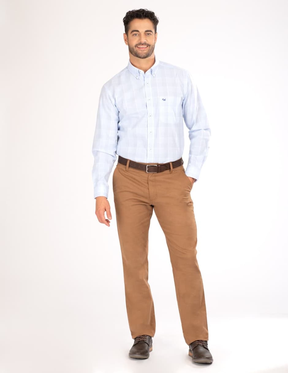 Pantalón straight de algodón para hombre 2