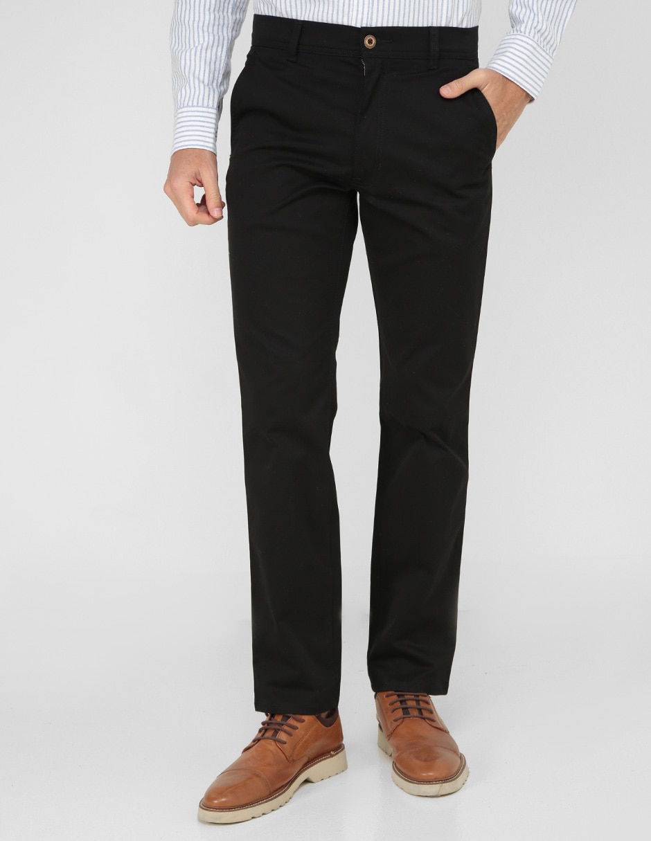 Pantalón Casual Recto De Algodón Para Hombre