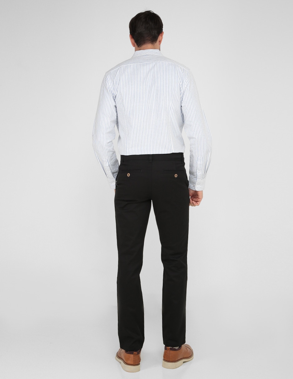 Pantalón Casual Recto De Algodón Para Hombre 2