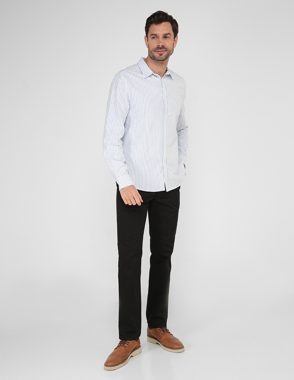 Pantalón Casual Recto De Algodón Para Hombre 3